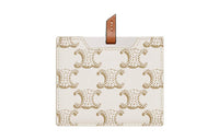 CELINE Cow Leather Storage Bag Women's White