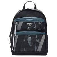 PRADA Fabric Backpack Unisex Black