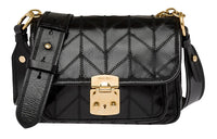MIU MIU Cow Leather Crossbody Bag Women's Black