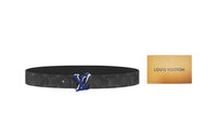 LOUIS VUITTON Leather Leather Belts Men's Width: 4cm