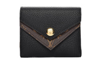 LOUIS VUITTON Grained Calfskin Wallet Women's Black