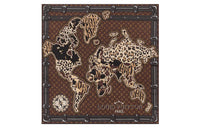 LOUIS VUITTON Silk Scarves Women's Brown