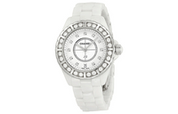 CHANEL J12 Wrist Watch Quartz Movement Ceramic Strap 38mm White Dial Women's