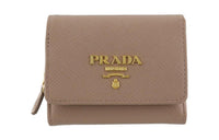 PRADA Leather Wallet Women's Dusty Pink