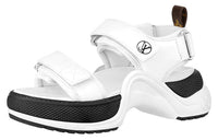 LOUIS VUITTON Monogram Beach Sandals Women's White