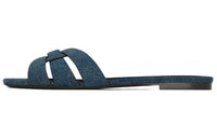 SAINT LAURENT Slip-on Denim Sandals