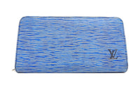 LOUIS VUITTON Zippy Epi Leather Wallet Men's Blue