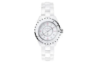 CHANEL Wrist Watch Automatic Mechanical Movement Ceramic Strap 33mm White Dial Women's