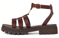 CELINE Strap Sandals Women's Brown
