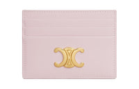 CELINE Triomphe Calfskin Card Holder Women's Light Pink