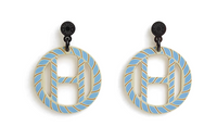 HERMES Earrings Women's Blue