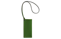HERMES Epsom Calfskin Eyeglass Pouch Women's Yucca Green Spells Sun Yellow