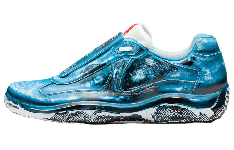 Cass x PRADA D3cay Wear-Resistant Low-Top Athletic Shoes Unisex Impact Blue