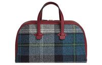 HERMES Galop D'Hermes Herringbone Canvas With Evercolor Calfskin Handbag Regular Unisex Malta Blue/Hermes Red