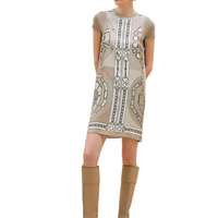 HERMES FW24 Short-Sleeved Dresses Women's Beige
