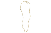CHANEL Metal Artificial Pearl Rhinestone Necklaces Women's Gold