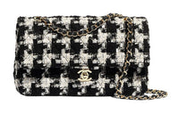 CHANEL Classic Flap CF Woolen Flap Bag Shoulder Bag Women's Black