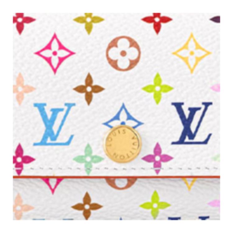 LOUIS VUITTON Takashi Murakami Collaboration Canvas Key Pouch Women's White & Multicolor
