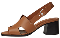HERMES Elbe Strap Sandals Women's Brown