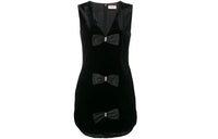 SAINT LAURENT Sleeveless Dresses Women's Black
