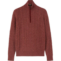 Loro Piana FW24 Cashmere Sweater Men's Burgundy Mixed Color
