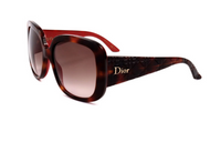 DIOR Acetate Square Sunglasses Women's Tortoiseshell