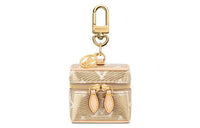 LOUIS VUITTON Canvas With Leather Charm Bag Accessory Mini Women's Gold
