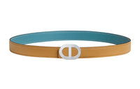 HERMES Leather Belts Women's Yellow