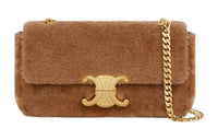 CELINE Triomphe Loose Shearling Shoulder Bag Handbag Shoulder Bag Women's Camel