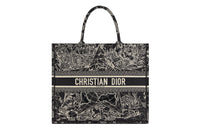 DIOR BookTote Canvas Tote Bag Canvas Bag Shopping Bag Handbag Regular Women's Black/White