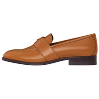 CELINE Triomphe Loafers 3cm Women's Camel Brown