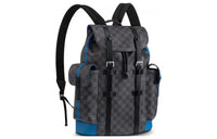 LOUIS VUITTON CHRISTOPHER Canvas With Cow Leather Trim Backpack Men's Black/Gray