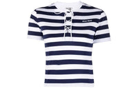 MIU MIU T Shirts Women's Blue With White Lettering
