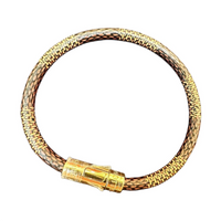 LOUIS VUITTON Damir Canvas Bracelets Women's Gold