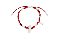 DIOR Brass Polyester Bracelets Men's Red