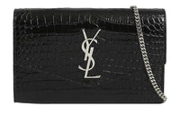 SAINT LAURENT Cow Leather Envelope Bag, Wallet, Crossbody Bag, Shoulder Bag Women's Black