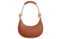 CELINE AVA Smooth Cow Leather Dumpling Bag Shoulder Bag Medium Size Women's Tawny