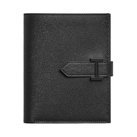 HERMES Madame Calfskin Wallet Women's 89 Noir Black