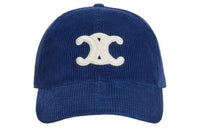 CELINE Triomphe Baseball Cap In Corduroy