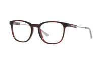 PRADA Nylon Acetate Irregular Shape Eyeglass Frames Women's Brown