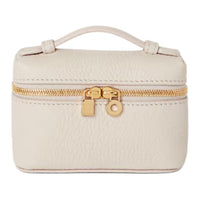 Loro Piana ExtraPocket Hammered Texture Calfskin Charm Bag Accessory Women's Light Lime Hue & Sun Gold