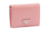 PRADA Calfskin Wallet Small Size Women's Pink