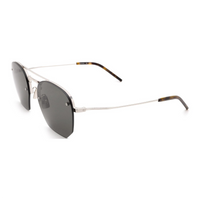 SAINT LAURENT Metal Round Sunglasses Men's Silver