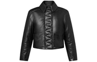 LOUIS VUITTON Topstitched Leather Boxy Biker Jacket