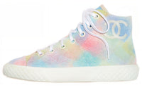 CHANEL Women's Printed Fabric Sneaker 'Pastel Multi Color' Women's