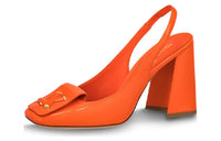LOUIS VUITTON Shake Chunky Heel High Heels 8.5cm Women's Orange