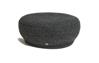 HERMES Wool Cashmere Berets Women's Charcoal Black