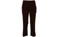 SAINT LAURENT Cropped Velvet Trouser 'Burgundy'