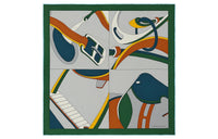 HERMES Silk Scarves Men's Yellow Green