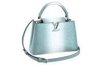 LOUIS VUITTON Capucines Ostrich Leather Shoulder Bag Crossbody Bag Handbag Women's Light Blue